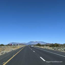 A view from the road: westbound on I-40, heading to Flagstaff