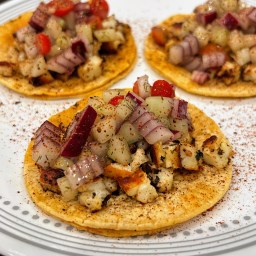Smoky Halloumi Tacos with Dill Vinaigrette Salsa w/ recipe
